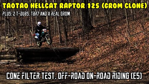 (E5) Hellcat Raptor 125cc Air pod filter better? Mud and road ride “Grom Clone”
