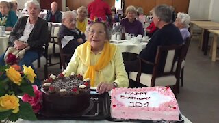 SOUTH AFRICA - Cape Town - 101-year-old Cora Louw celebrated her birthday at Huis Luckhoff (Video) (kPx)