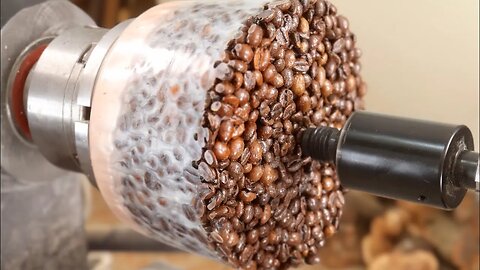Wood Turning Coffee Beans