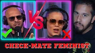 Andrew Tate CHECK-MATES Feminist | Macho Reaction