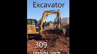 CAT Excavator 309 XD3H87 SLOPE cut out for Greenhouse DIY in 4D