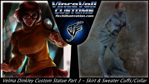 Velma Dinkey Custom Statue Part 3 Sculpting Skirt & Starting Sweater Elements
