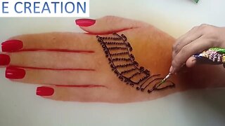 stylish full hand henna design