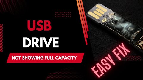 USB Device Not Showing Full Capacity | Recover USB