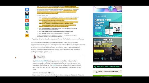 Breaking News : Australia to regulate crypto exchanges, not tokens?