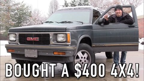 In Depth Tour & Snowy Cold Start Of My $400 GMC Jimmy!