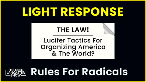 THE LAW! Are They Using Tips from Lucifer on how to organize America and the world