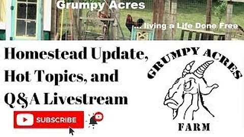 Homestead Update Live Stream: Self Reliance Festival reflections and chat