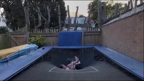 Quadruple Flip on Trampoline