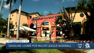 Deadline looms for Major League Baseball as discussions continue in Jupiter
