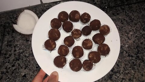 Receita Fit de brigadeiro de batata Doce com coco