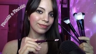 ASMR - Vários pincéis de maquiagem (makeup brush) 🖌️