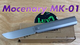 Mocenary MK-01 knife Titanium frame lock/M390 blade ! Great design !