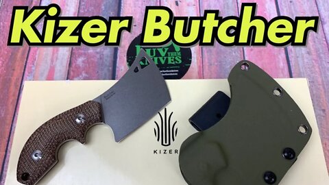 Kizer 1039 Butcher mini fixed blade brute “Macho Blade” Design !