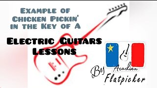 Electric Guitar Lesson - Example of Chicken Pickin' in the key of A