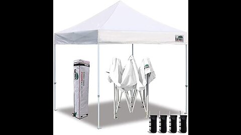 Eesdom 10x10 Pop Up Canopy Tent Outdoor Canopy Commercial Canopy Instant Canopy Pop Up Tent wit...