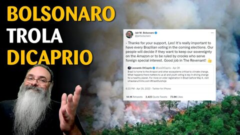 BOLSONARO responde DICAPRIO sobre voto juvenil e preservação da AMAZÔNIA