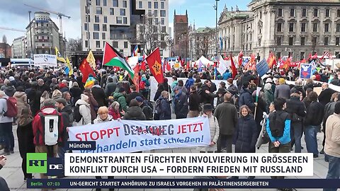 Münchner Sicherheitskonferenz fordert mehr Krieg, Demonstranten hingegen Frieden