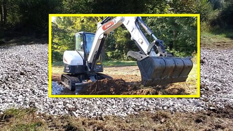 EP #14 - 38 Acre Southern Illinois Investment property: Grading gravel pad Bobcat mini excavator