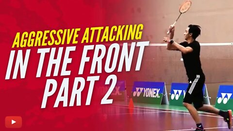 Aggressive Attacking in the Front Part 2 Badminton Doubles Lessons Kowi Chandra Indonesian Subtitles