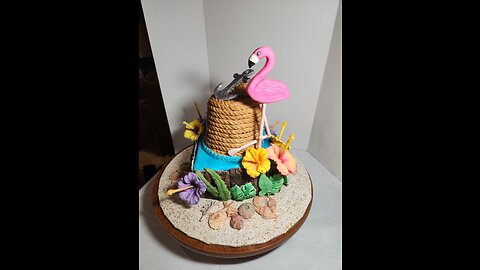 Florida Flamingo Cake