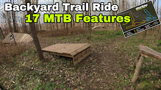 Backyard Mountain Bike Trail Tour: Let's Ride all 17 Features