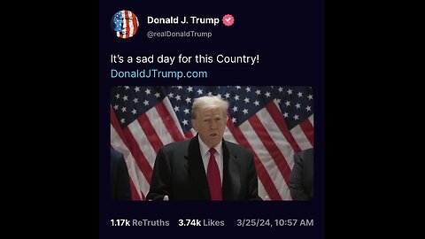 Captioned - Trump: It’s sad day for this Country!