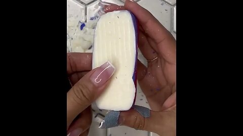 Short & Sweet Soap Carving ASMR"💜🤍 #shorts