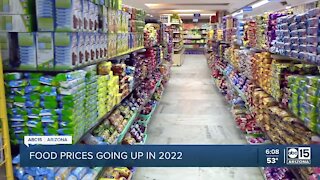Food prices to continue increasing in 2022