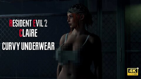 Resident Evil 2 Remake Claire Curvy underwear [4K]