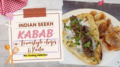 Indian Seekh Kabob w/ Homestyle Potato Chips Restaurant Quality