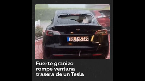 Violenta tormenta en Suiza destroza un vehículo Tesla