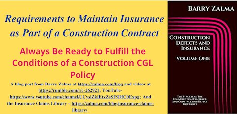 Requirements to Maintain Insurance as Part of a Construction Contract