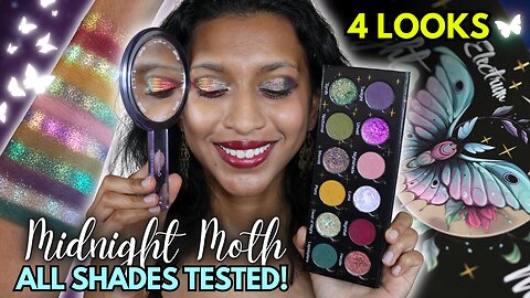 NEW Electrum Cosmetics MIDNIGHT MOTH Palette: 4 Looks Review