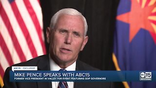 Mike Pence speaking with ABC15 while in town for a GOP event