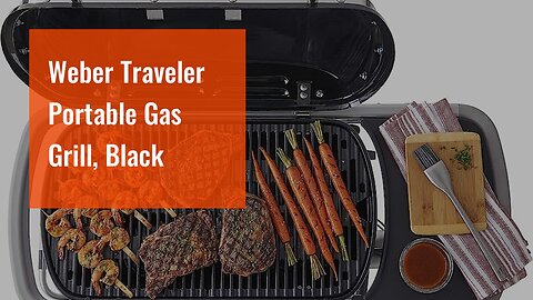 Weber Traveler Portable Gas Grill, Black