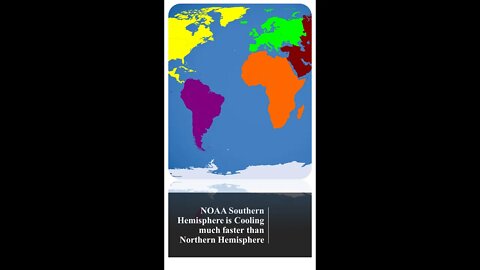 The Southern Hemisphere is Cooling Much Faster than the Northern Hemisphere according to NOAA Data