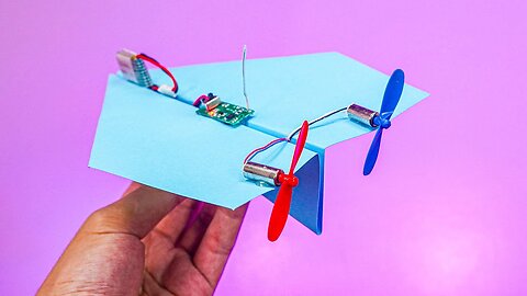 How to Make Simple RC Paper Airplane with Motor & Battery