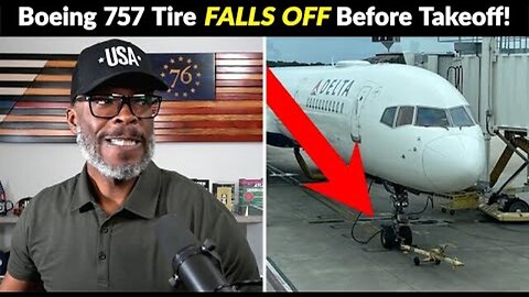 BOEING 757 NOSE WHEEL FALLS OFF RIGHT BEFORE TAKEOFF IN ATLANTA!