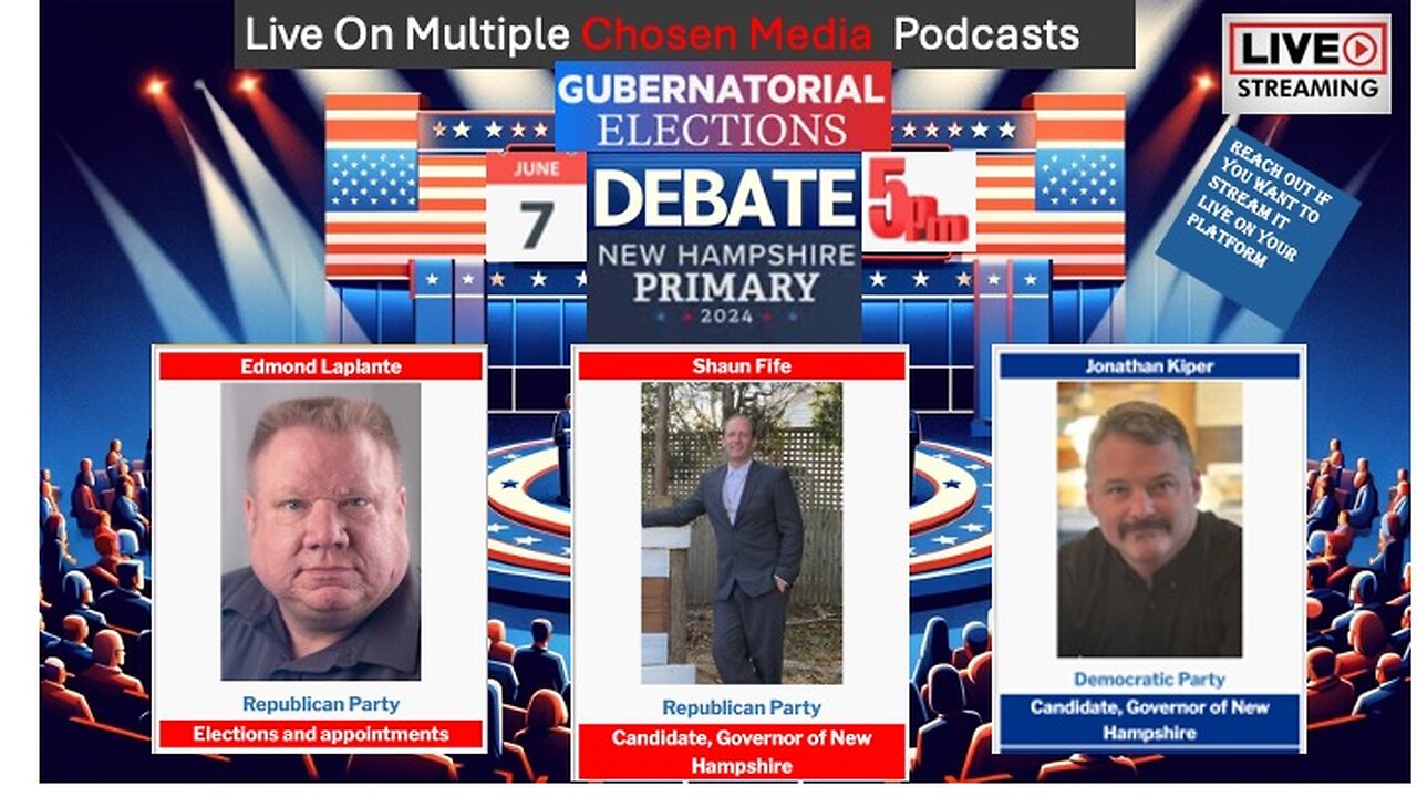 2024 NH Gubernatorial Primary Debate 5PM EST LIVE