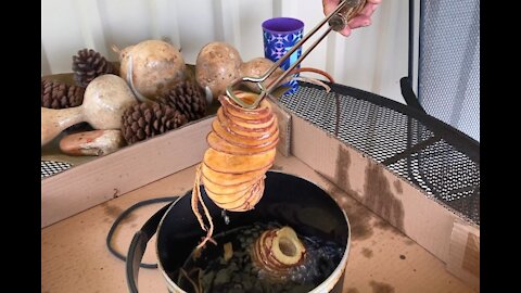 Corkscrew Potatoes on the Homestead