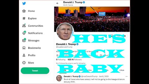 He's back baby President Trump's up on Twitter again!