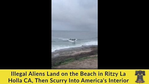 Illegal Aliens Land on the Beach in Ritzy La Holla CA, Then Scurry Into America's Interior