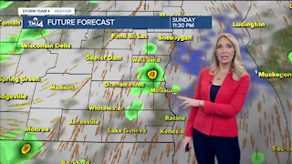 Warm weather Sunday with a chance for thunderstorms