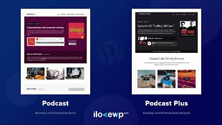 Podcast vs Podcast Plus WordPress Theme Comparison - Create a Podcast Website