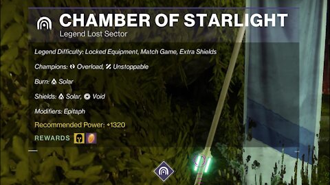 Destiny 2, Legend Lost Sector, Chamber of Starlight on the Dreaming City 12-24-21