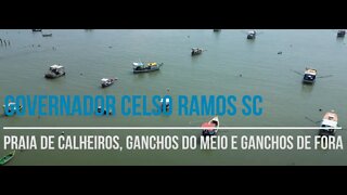 Governador Celso Ramos SC Praia de Calheiros Gancho do Meio e Ganchos de Fora