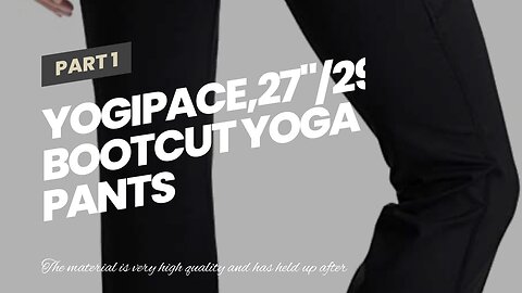Yogipace,27"29"31"33"35"37",Women's Bootcut Yoga Pants Workout Back Pockets
