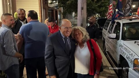 Micki Witthoeft, Mayor Rudy Giuliani, and Cara Castronuova