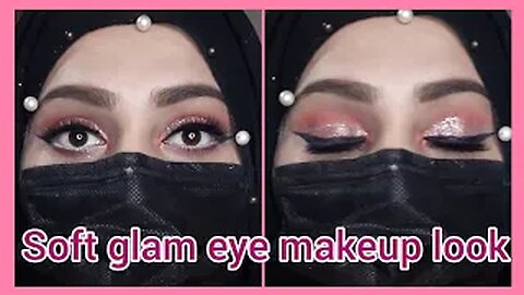 glittery pink eye makeup look | in urdu hindi | party look | by fiza farrukh